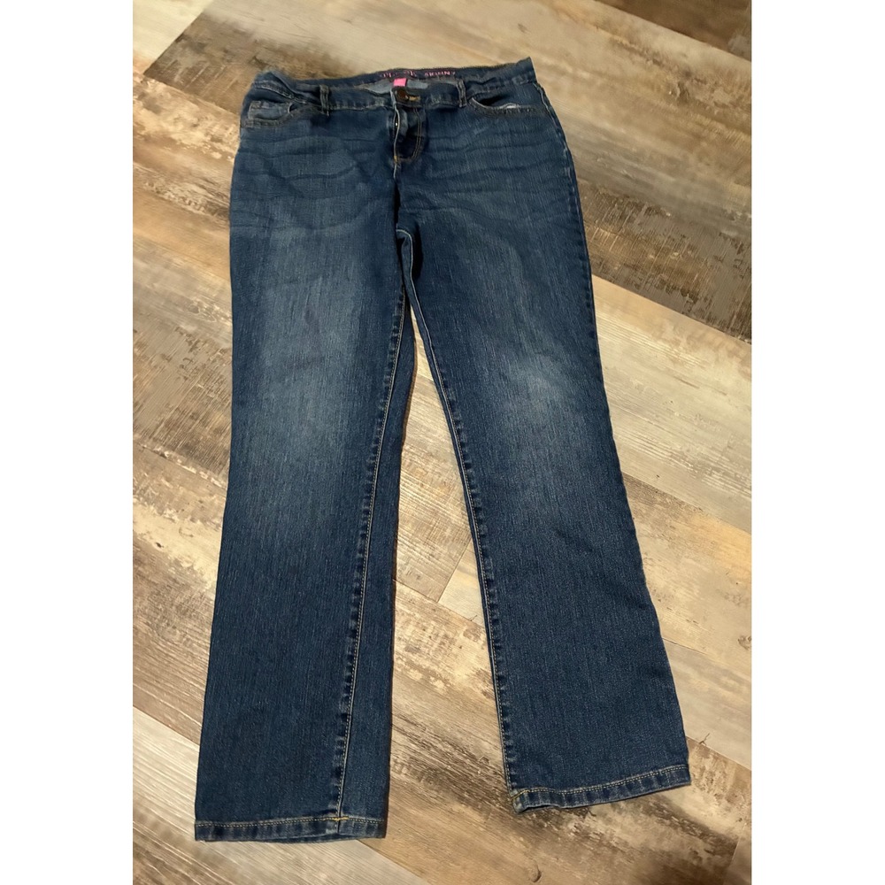 The Childrens Place Girls Skinny Jeans Medium Wash Denim Size 16P Plus Heart